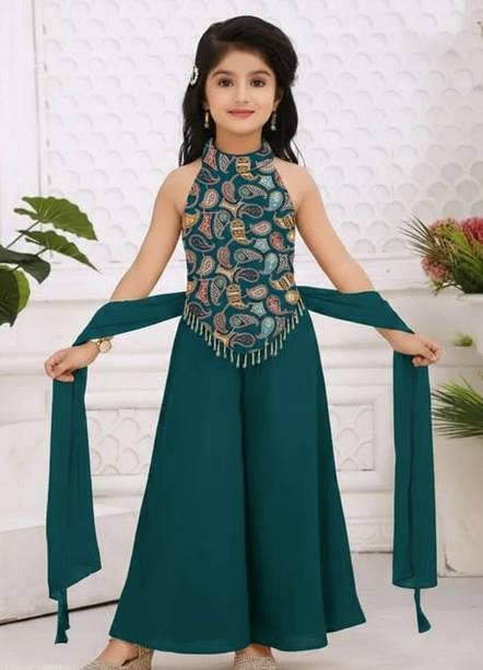 BAESD Girls Wedding Kurta and Palazzo Set