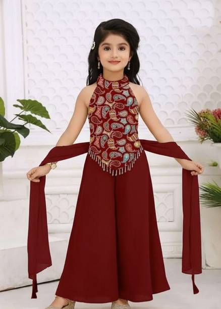 BAESD Girls Wedding Kurta and Palazzo Set