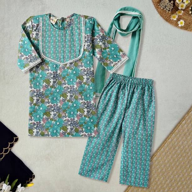 Baby Girls Festive & Party Kurta and Pyjama Set