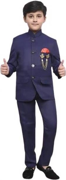 SAMBHAV-ENTERPRISES Boys Festive & Party Blazer and Pant Set