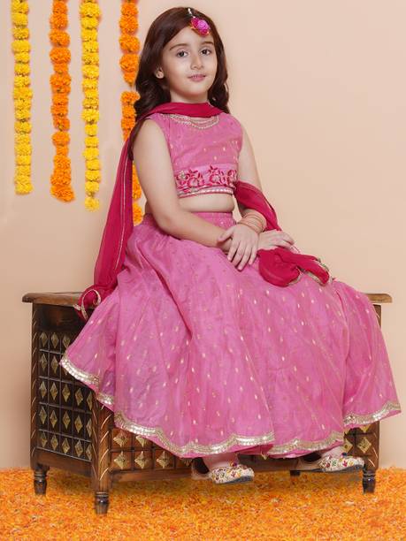 Bitiya By Bhama Girls Lehenga Choli Ethnic Wear Printed Lehenga Choli