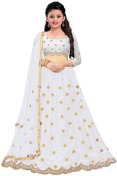 Harshiv Creation Girls Lehenga Choli Ethnic Wear Embroidered Lehenga, Choli and Dupatta Set