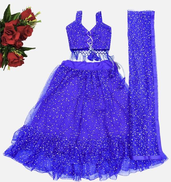 Atierking Baby Girls Lehenga Choli Ethnic Wear Embellished Lehenga, Choli and Dupatta Set