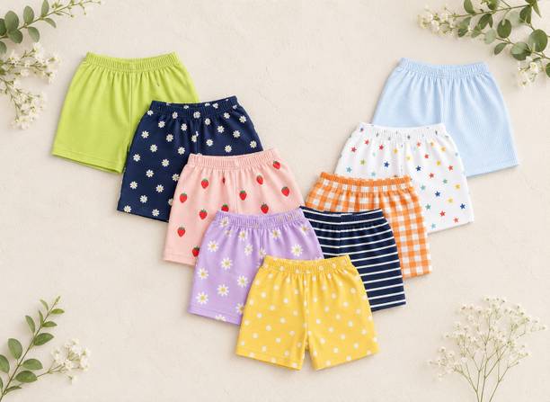 Short For Baby Boys & Baby Girls Casual Printed Cotton Blend, Cotton Jersey, Cotton Linen, Cotton Lycra, Viscose Rayon
