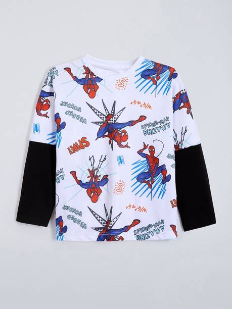 Hopscotch Boys & Girls Printed Cotton Blend Regular T Shirt