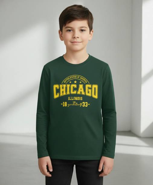 PROVOGUE Boys Printed Pure Cotton Regular T Shirt