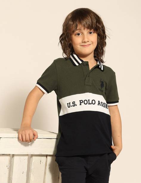 Boys Colorblock Pure Cotton Regular T Shirt