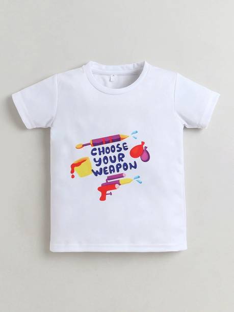 Hopscotch Boys & Girls Graphic Print Polyester Regular T Shirt