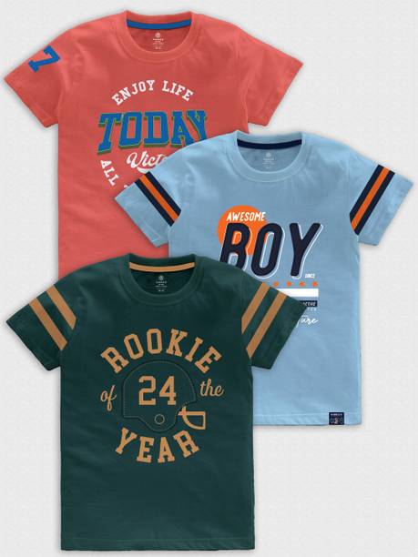 Codez Boys Printed Cotton Blend Regular T Shirt