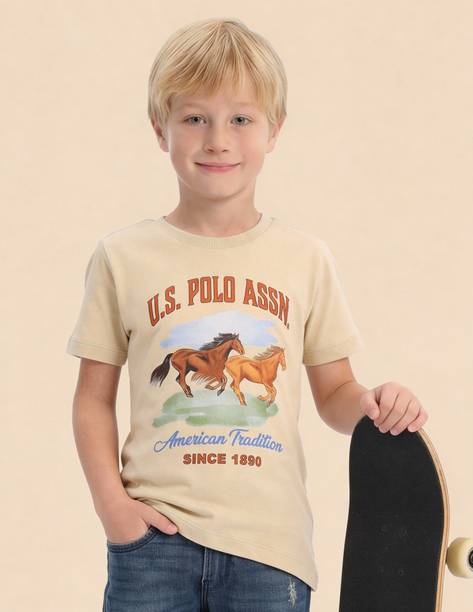 Baby Boys Graphic Print Pure Cotton Regular T Shirt