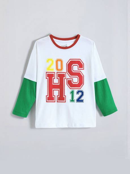 Hopscotch Boys Printed Cotton Blend Regular T Shirt