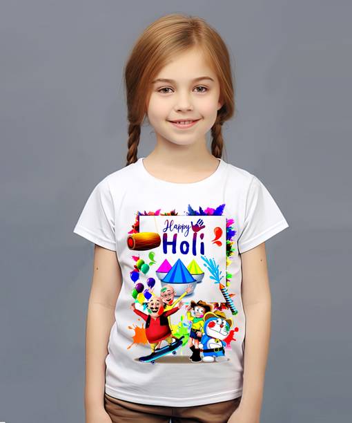 tifti Boys & Girls Graphic Print Polycotton Regular T Shirt