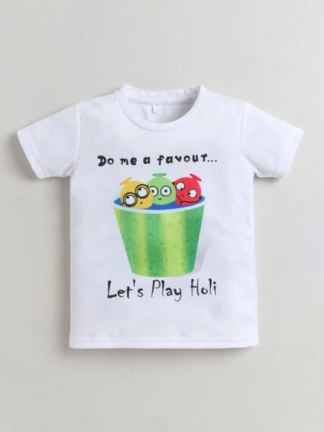 Hopscotch Boys & Girls Graphic Print Polyester Regular T Shirt