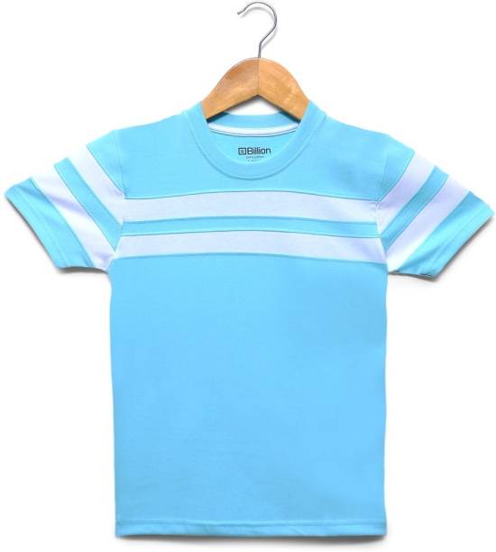 Boys Striped Pure Cotton T Shirt Price in India