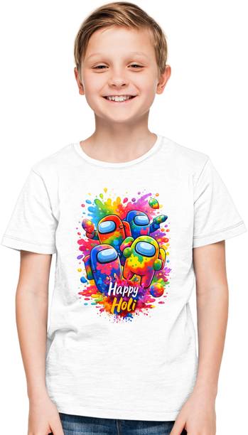 Printabulous Boys & Girls Cartoon, Graphic Print Polyester Regular T Shirt