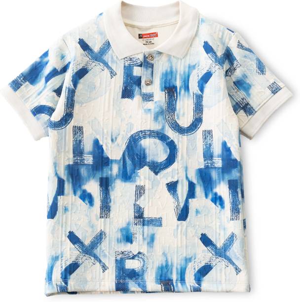 JACKBOY Boys Printed Cotton Blend Regular T Shirt