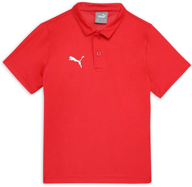 Boys Solid Polyester Regular T Shirt