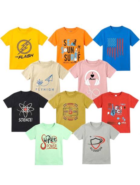 Baby Boys Printed Pure Cotton Regular T Shirt