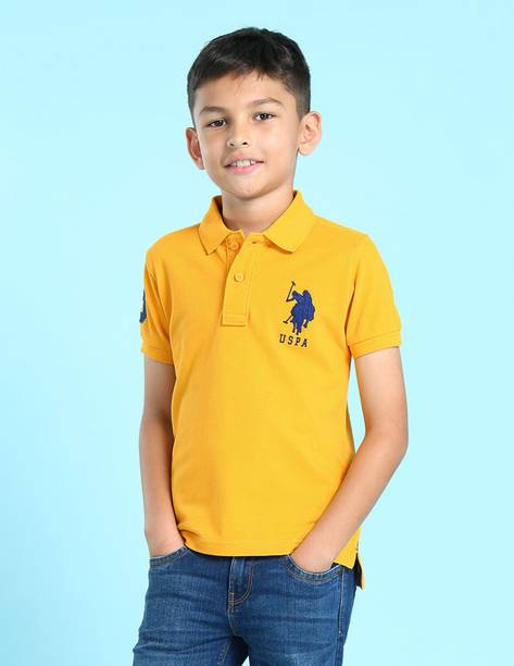 Baby Boys Solid Cotton Blend Regular T Shirt
