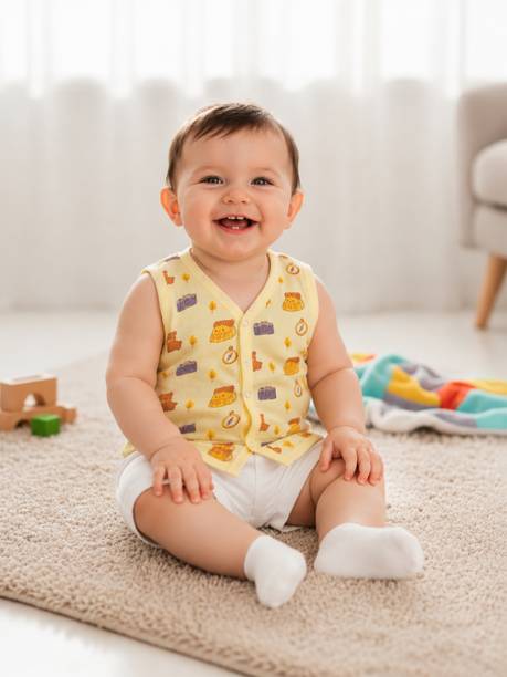 Kidbea Vest For Baby Boys Muslin