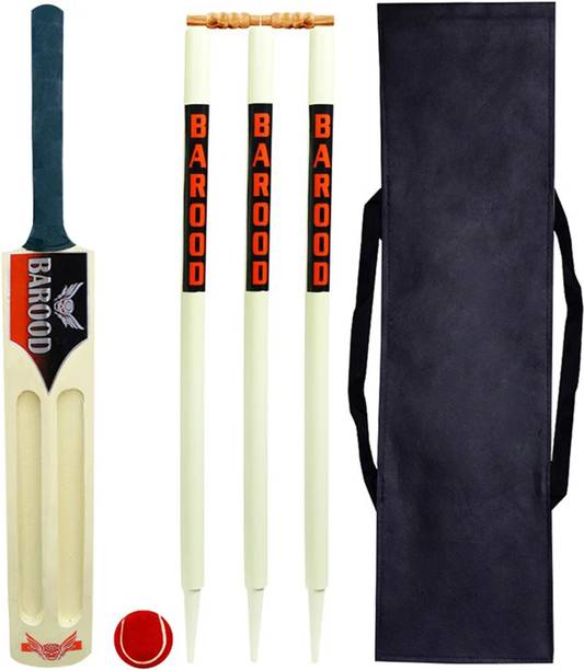 BAROOD Cricket kit 1bat,1ball,1cover,2bails,3stumps size 4 schoop 2 Age(7 to 9)years Cricket Kit