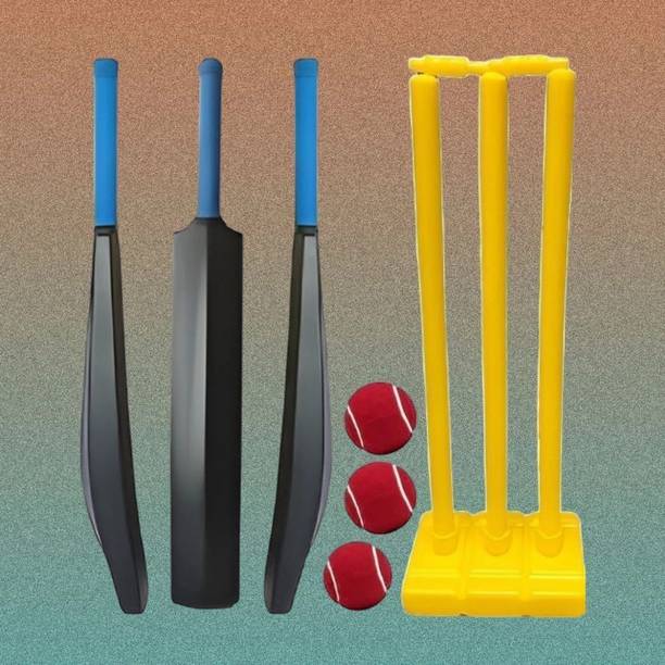 SS SKULL Beginner Cricket Kit PVC Bat 1 Wicket 3 Tennis Balls Cricket Kit