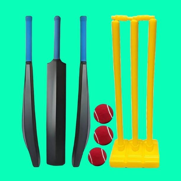 SS SKULL Kids Cricket Practice Kit PVC Bat Stump & 3 Balls Cricket Kit