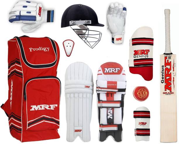 HF MRF GRAND Virat Kolhi VK-18 Set of 4 NO ( Ideal For 8-10 Years ) Complete Cricket Kit