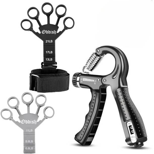 Oddish UPGRADED Finger Stretcher, Band And Hand Gripper Counter 5 TO 60Kg Fitness Accessory Kit Kit