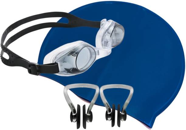ZBABGD Silicon Swimming Goggles Cap Nose Plugs Swimming Kit