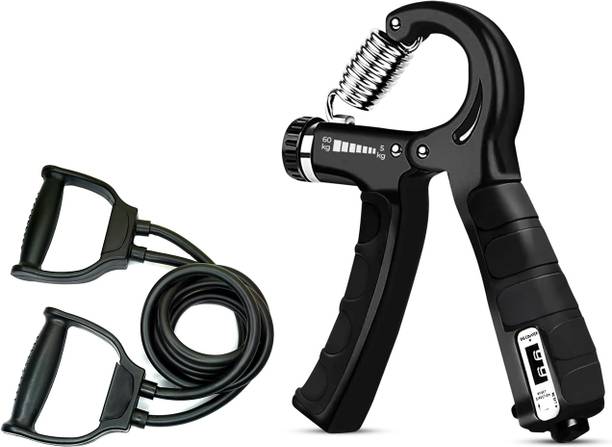 Fitnesstricks Gym Combo of Toning Tube with Counter Hand Gripper Fitness Accessory Kit Kit
