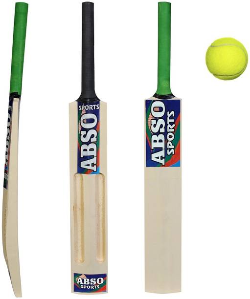 abso Youth Wooden Cricket Bat and Ball With 2 SCOOP Design for Age 10-12 years Size 5 Cricket Kit