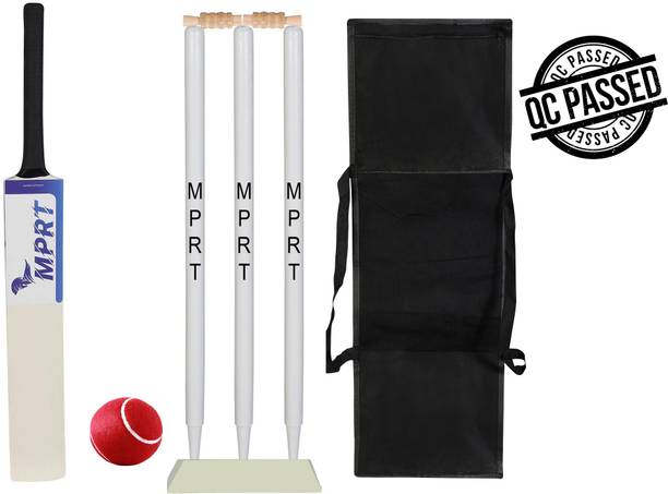 MPRT New Wooden Cricket Kit With Base Bat Size 6 For Age Group 11-14 Cricket Kit Cricket Kit
