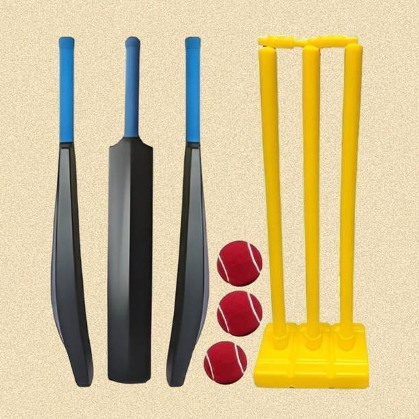 SS SKULL Complete Kids Cricket Kit PVC Bat Stump & 3 Tennis Balls Cricket Kit