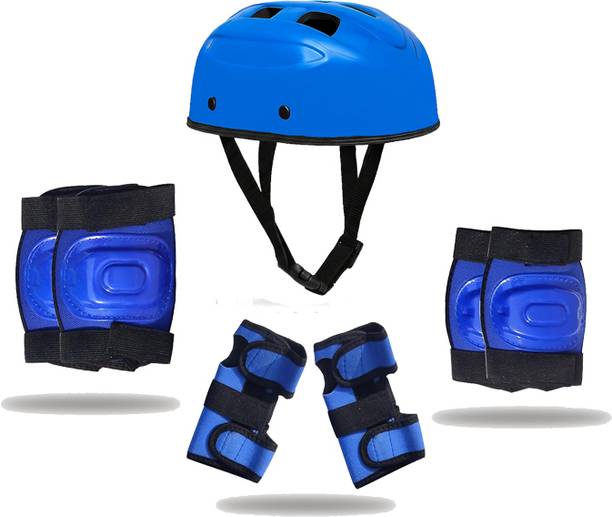 SLANZ KIDS Protective Safety Skating with Helmet, Knee, Elbow & Glove 15+Years (RED) Cycling Kit