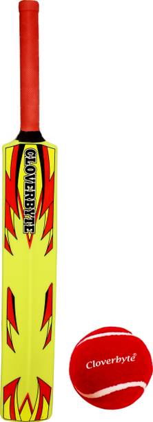 CLOVERBYTE Blast Neon Heavy PVC Bat No. 9 With Red Tennis Ball for Gully Tournament Cricket Kit