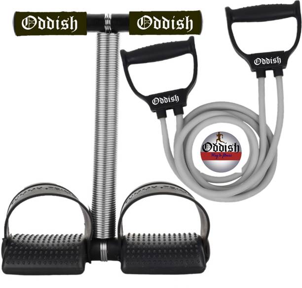 ओड्डिश SINGLE SPRING Tummy Trimmer 12 inch with Resistance Toning Tube for Abdominal फिटनेस एक्सेसरी किट किट