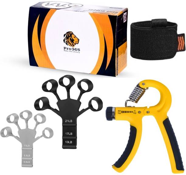 प्रो 365 Adjustable Hand& Finger Grip Perfect for enhancing grip strength& finger agility फिटनेस एक्सेसरी किट किट