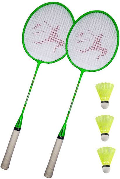RAVISPORT Bullet PRO Wide Body Badminton Racquet 2 pcs with 3 shuttle Badminton Kit