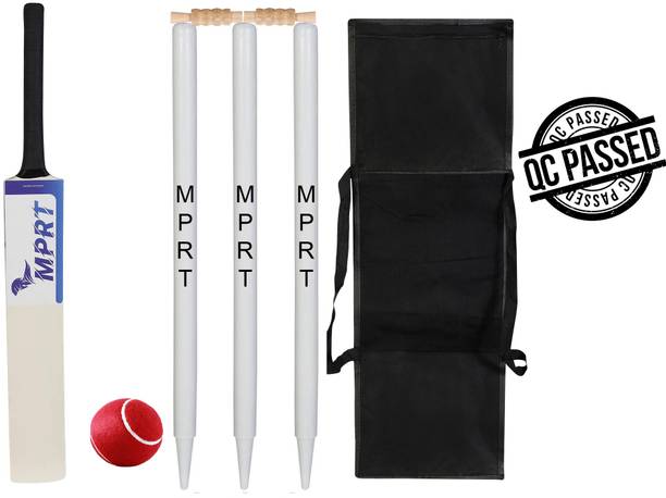 MPRT New Wooden Cricket Kit Bat Size 4 For Age Group 7-9 Cricket Kit Cricket Kit