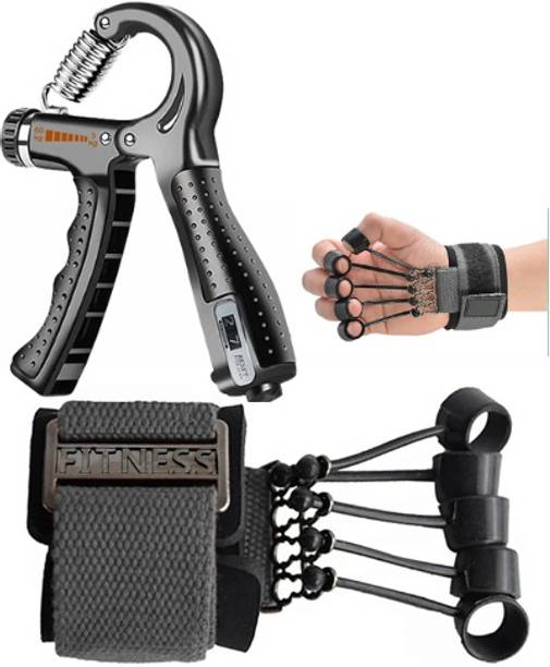 BoldFire Finger Strengthener & Hand Gripper for forearm Finger -Exerciser Hand, Finger Fitness Accessory Kit Kit