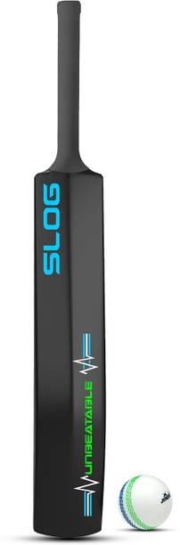 Jaspo SLOG LITE Plastic Tennis Cricket Bat Full Size (34” X 4.5” inch) with Ball Combo Cricket Kit
