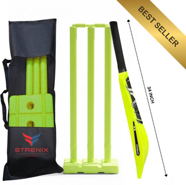 strenix complete cricket kit 1 bat 1 ball 1 bag stump set kids youth champion
