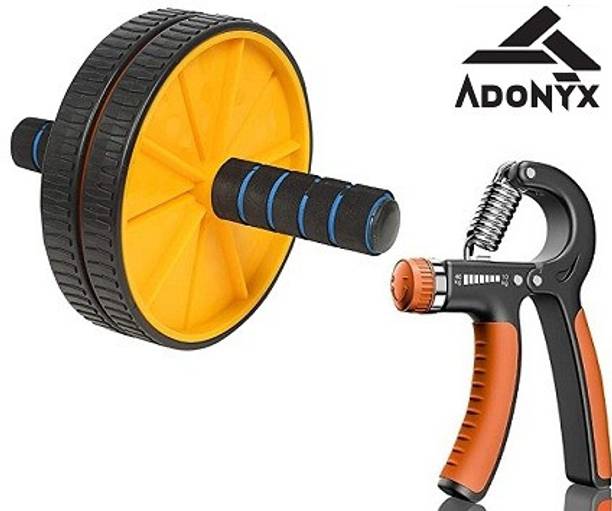 ADONYX Ab Wheel Roller For Core Exercise With Hand Grip For Forearm Exercise Fitness Accessory Kit Kit