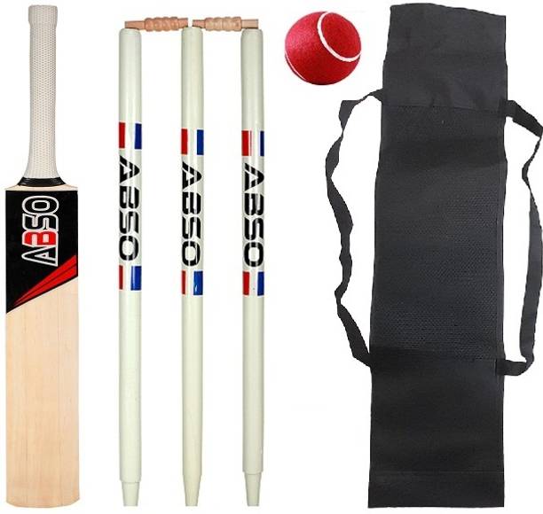 abso Super Shot Wooden Cricket Kit Size-05 for Age Group 11-12 Years Cricket Kit
