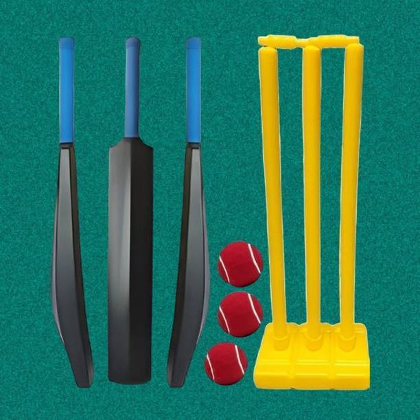 SS SKULL Plastic Cricket Bat Kit with Stump Set & 3 Balls Cricket Kit