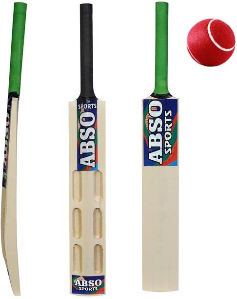 abso Stylish Wooden Cricket Bat and Ball With 6 SCOOP Design Age 13-14 years Size 6 Cricket Kit