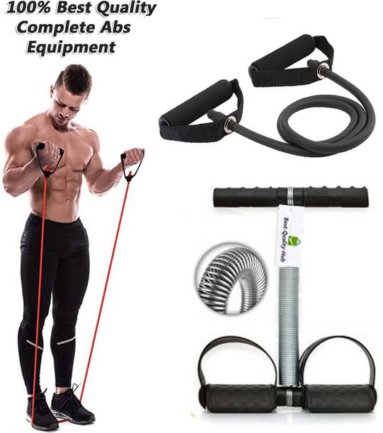 Best-Quality-Hub Fitness Combo Tummy Trimmer With Single Toning Tube Ab Exerciser Fitness Accessory Kit Kit