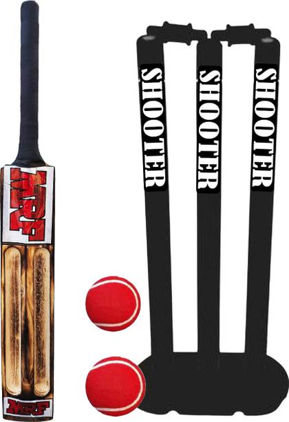 fizo Junior Cricket Set 9-11 Years Wooden Bat Size-6 Pl...
