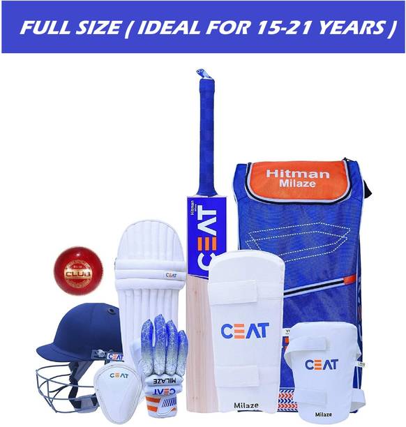 HF HITMAN MILAZE Full Size ( Ideal For 15-21 Years ) Complete Cricket Kit